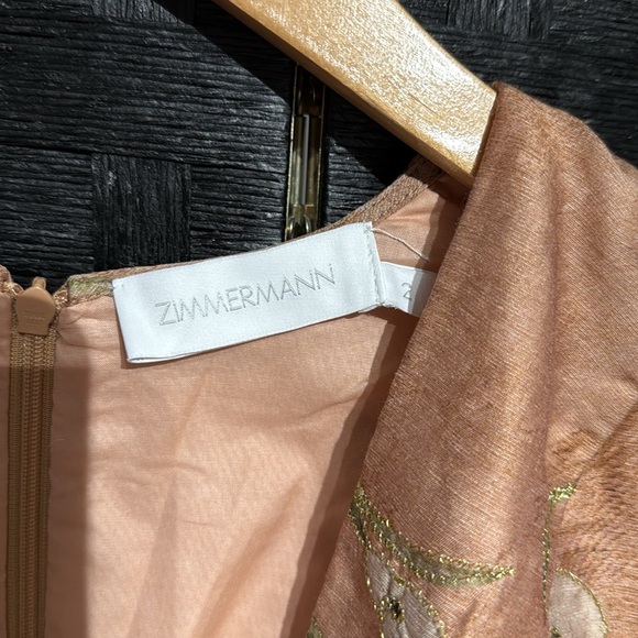 CORAL PINK ILLUMINATE DRAWN MINI DRESS ZIMMERMANN - Picture 3 of 7